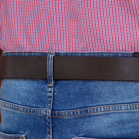 Tough and Timeless Natural Milled Thick Brown Leather Belt - Free Personalized - Picture 10 of 15